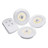 Set X 3 Luces Led Con Control Remoto Alacena Placard A Pilas