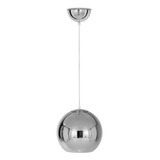 Lampara Colgante Bocha Esfera 15 Cm Globo Moderno Cobre E27 Color Plata