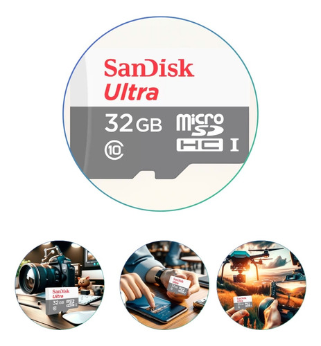 Cartão Memória Micro Sd Sandisk 32gb Ultra Classe 10