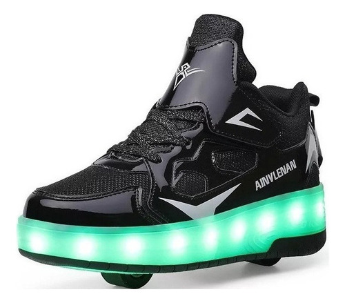 Nuevo Zapatos Infantiles Con Luces Led, Patines Con