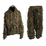 Roupa 3d Folha Ghillie Caça Sniper Camuflada Ajustavel