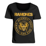 Remera Mujer Los Ramones Banda Rock 2 Dorado