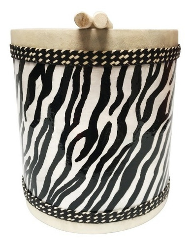 Instrumento Musical Tambor Animal Print Zebra Niño Adulto