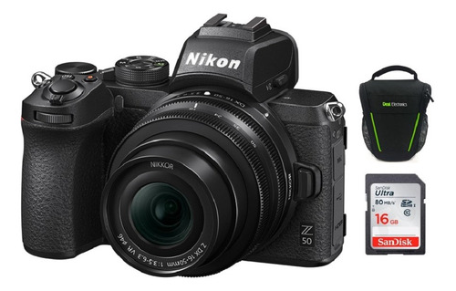 Cámara Nikon Z50 Mirrorless 20 Mp+ 16-50mm Vr + 16gb + Bolso