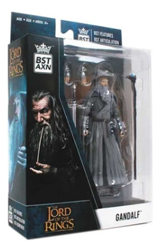 Figura Lord Of The Rings Gandalf Articulada Bst Axn 5 Pulgda