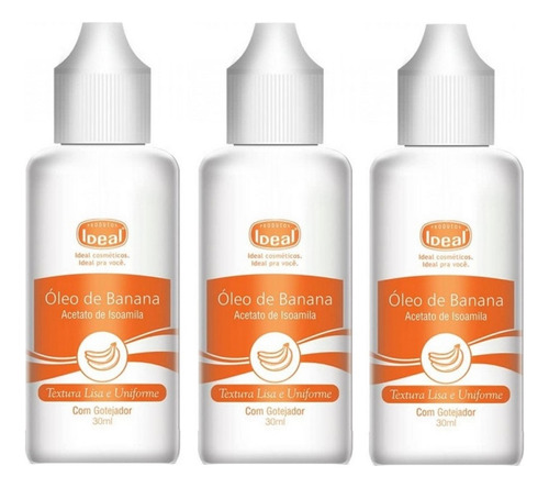 Ideal Óleo De Banana Kit 3 Unidades De 30ml