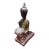 Imagen Estatuilla Decorativa Buda Porta Vela - 21 Cm De Alto