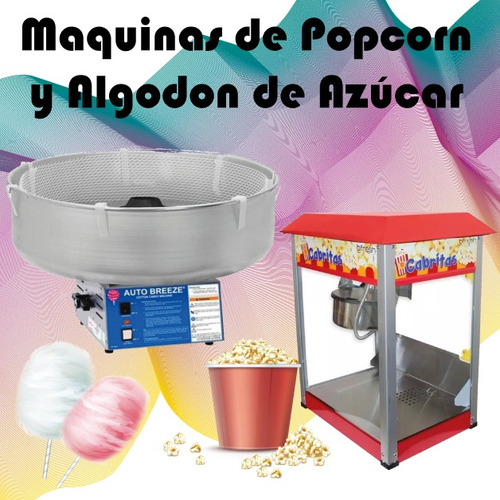 Arriendo Maquinas De Algodón De Azúcar, Popcorn Cabritas