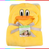 Mantita De Polar Para Bebe Con Gorro Diseño Patito