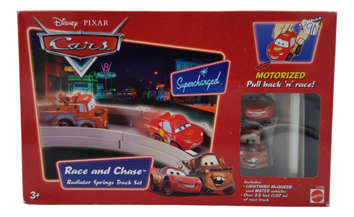 Pista Cars Race And Chase Rayo Mc Queen & Mater Mattel 2006