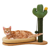 Poste Rascador Cama, Diseño Cactus, 24.4 , Gatos Grand...