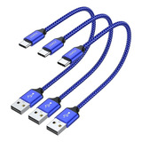 Cable Usb C Corto Paquete De 3 Unidades Pie Cable Usb Tipo C