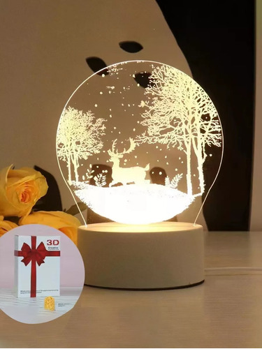 Luminária De Mesa Led 3d Criativa Para Decoração Presente