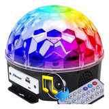 Globo Bola Maluca Giratório Luz Led Rgb Bluetooth Potente