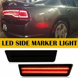 For 2011 2012 2013 14 Dodge Charger Smoke Red Led Side Ma Mb