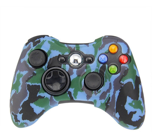 Funda Silicón Xbox 360 Control Camuflaje Gris