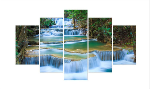 Cuadro Decorativo Paisaje Cascada Para Sala 125cm Por 70cm 