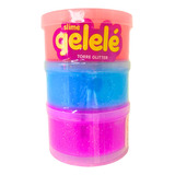 Gelelé Torre Slime Glitter 3 Cores - Doce Brinquedo