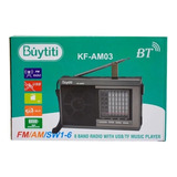 Radio Buytiti Kf-am03 Con Bluethooth/fm/am/sw1-6