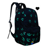 Mochila Infantil Masculina Dinossauro Costa Grande Exclusiva Cor Preto