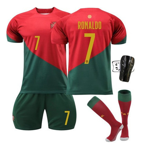 Camiseta Ronaldo No. 7, Calcetines + Equipo De Protección