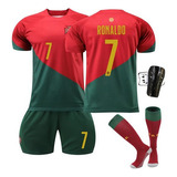 Camiseta Ronaldo No. 7, Calcetines + Equipo De Protección