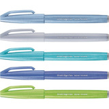 Kit Brush Sign Pen Touch Tons Pasteis Pentel - 5 Cores
