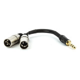 Cabo Adaptador P10 Estéreo Para 2 Xlr Macho 20 Cm