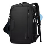 Mochila Bolsa Premium P/ Viagem Expansível 40l Notebook 17.3 Preto Fosco