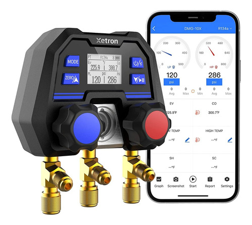 Manifold Gauge Manometro Digital Aplicación Gas Refrigerante