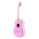 Guitarra Clásica La Purepecha Acústica Clásica Para Diestros Rosa Brillante