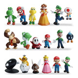 Mario Brothers Yoshi Luigi Muñeco Nintendo Juguete 18 Piezas