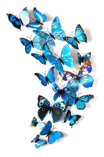 30 Paquetes Mariposas Decoración Pared Figura Fluorescente