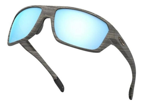 Óculos De Sol Oakley Split Shot Woodgrain W/ Prizm Water Cor Cinza Cor Da Armação Preto Cor Da Haste Preto Cor Da Lente Azul Desenho N/a