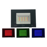 Refletor Holofote Smd Led Luz Colorida 50w C/controle Bivolt