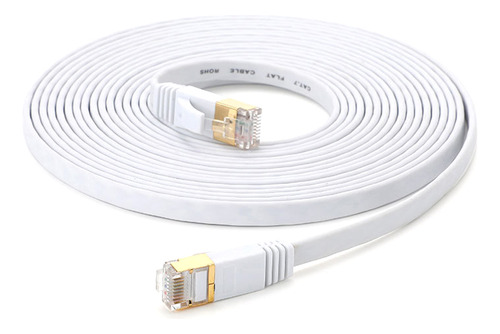 Cable De Red 7 Sin Oxígeno Cat 32 Awg White Ethernet 20 M