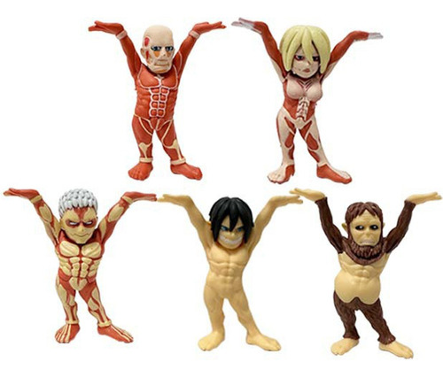 5pcs Attack On Titan Figura Modelo Juguete Regalo Para Niños