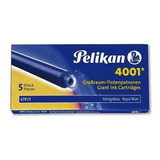 Cartucho Para Caneta Tinteiro Pelikan 4001 Azul Royal Gtp/5