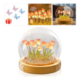 Lámpara Led Noche Flor Del Tulipán Diy Regalo Mujer Romantic