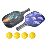 Juego De Pádel Portátil De Fibra De Carbono Pickleball Sport