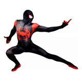 Traje De Spiderman Miles Morales For Cosplay De Adultos