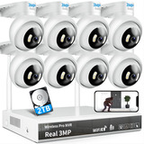 Ojo® Kit Video Vigilancia 8 Cámaras 3mp Cctv Nvr 2 Tb