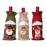 3pcs Bolsas De Botellas De Vino De Navidad Cubiertas Bo...