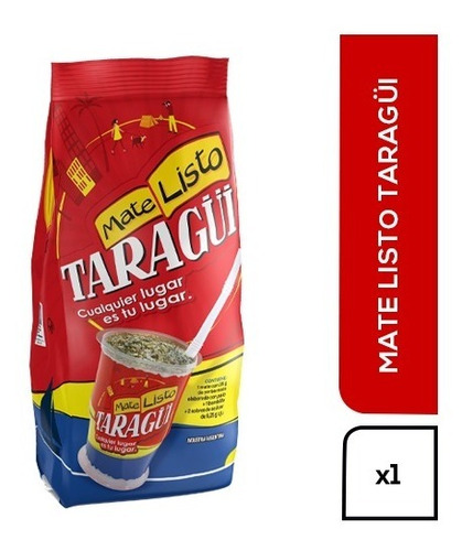 Mate Listo Taragui Yerba 35gr +bombilla+2sob. Azuc. Pack 6 U