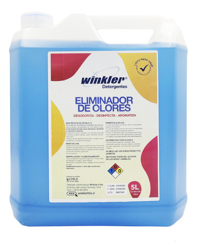 Eliminador De Olores Winkler - Bidon 5 L 