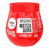 Máscara To De Cacho Matizadora Cor Vermelho Salon Line 300g