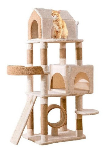 Torre Árbol Rascador Para Gato Con Casas Varios Niveles 130