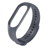 Pulseira De Silicone Premium Para Xiaomi Mi Smart Band 5 E 6 Cor Cinza-escuro