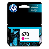 Cartucho De Tinta Hp 670 Magenta Original (cz115al)