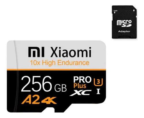 Cartão De Memória Xiaomi 256 Gb + Adaptador Micro Sd A2 4k